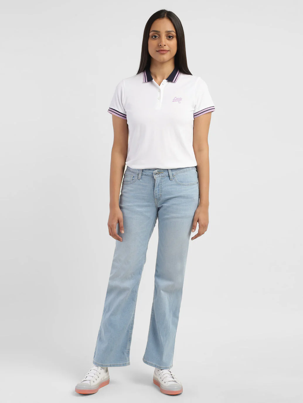Women's Blue Bootcut Fit Mid Rise Jeans - Image 5
