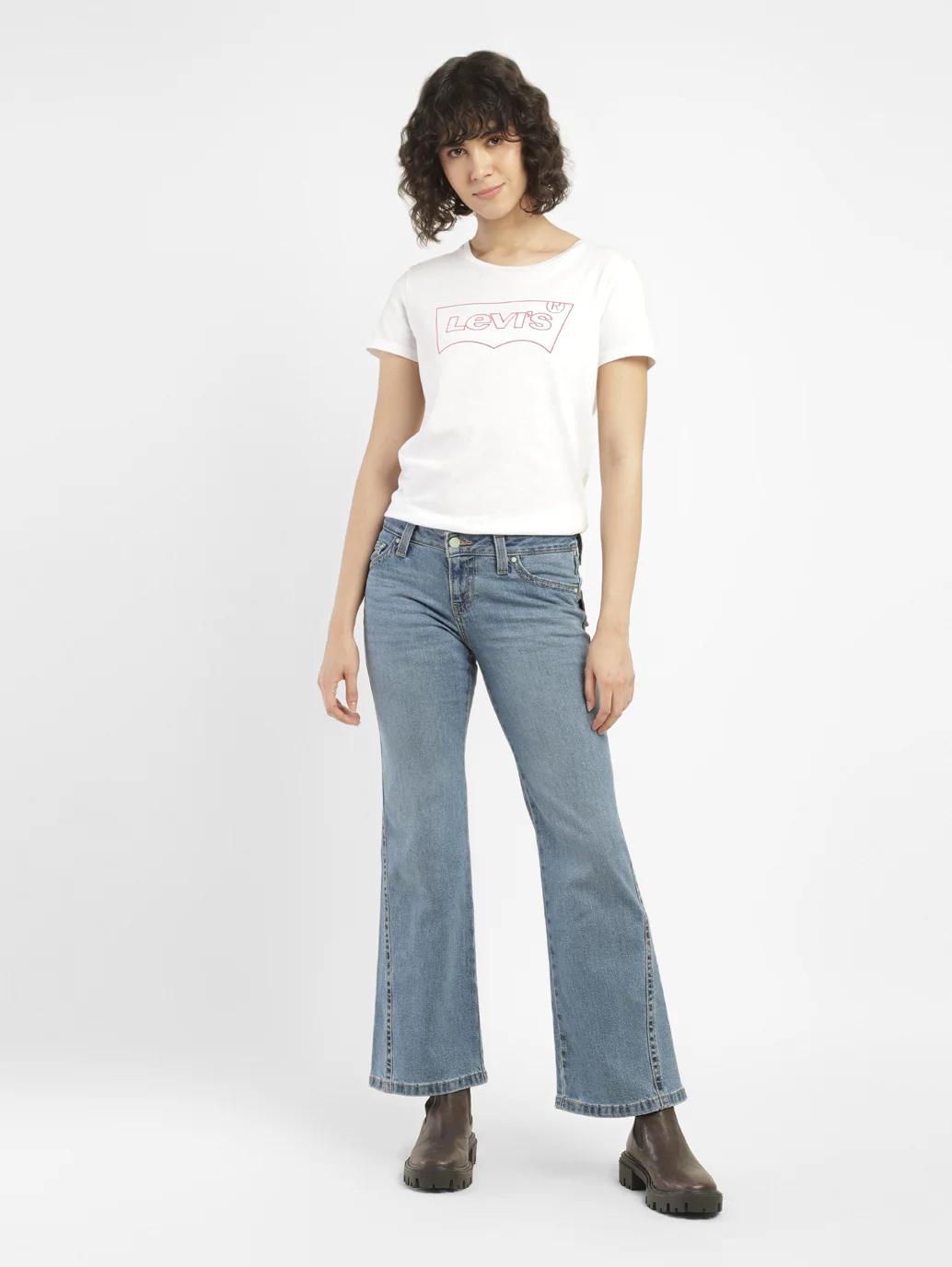 Women's Blue Bootcut Fit Mid Rise Jeans - Image 6