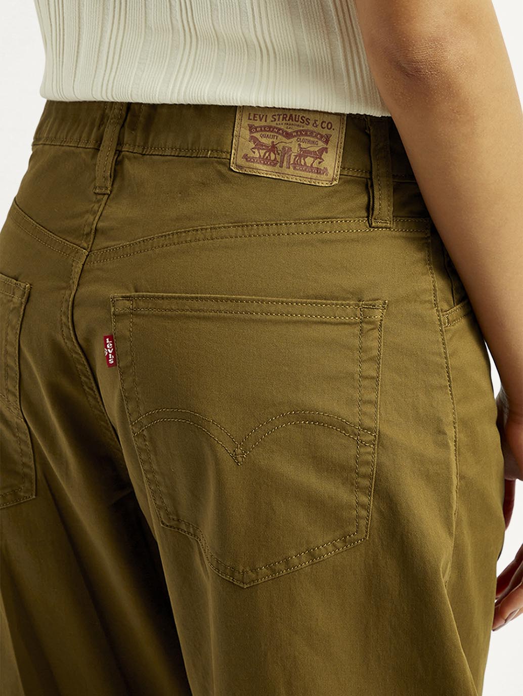 Women's Brown Loose Fit Mid Rise Trousers - Image 5