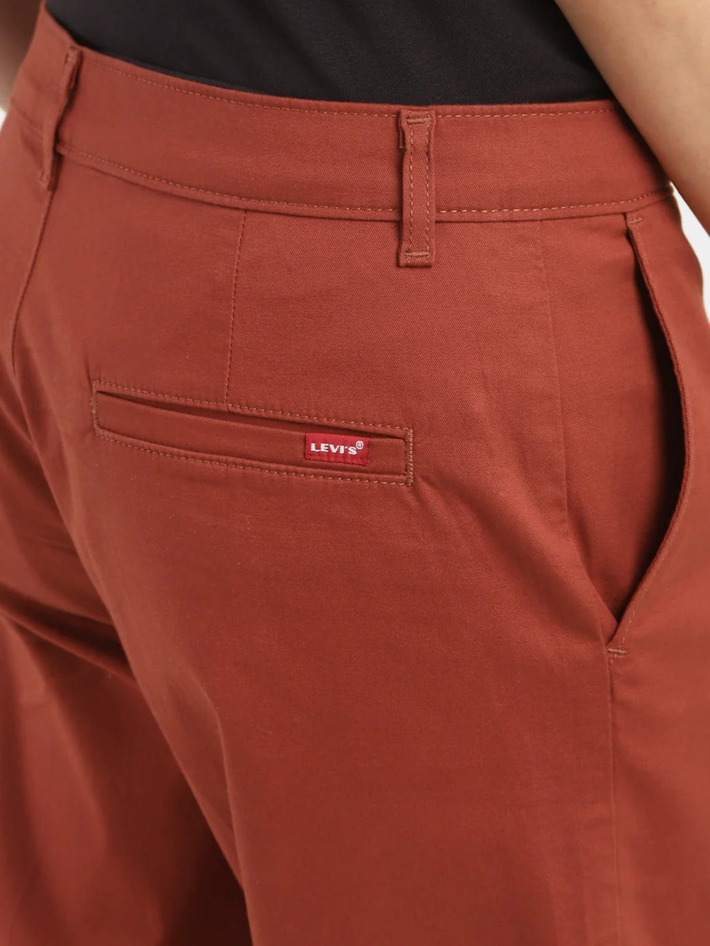 Women's Mid Rise Brown Loose Fit Trousers - Image 6