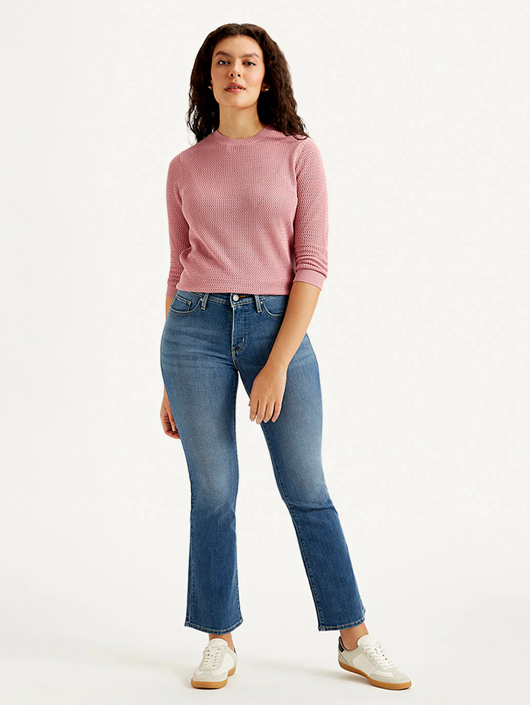 Women's 315 Blue Flared Fit High Rise Jeans - Image 2