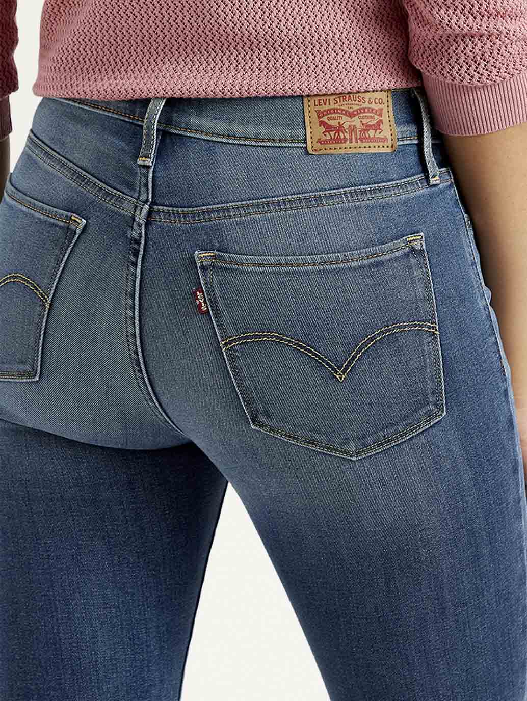 Women's 315 Blue Flared Fit High Rise Jeans - Image 4