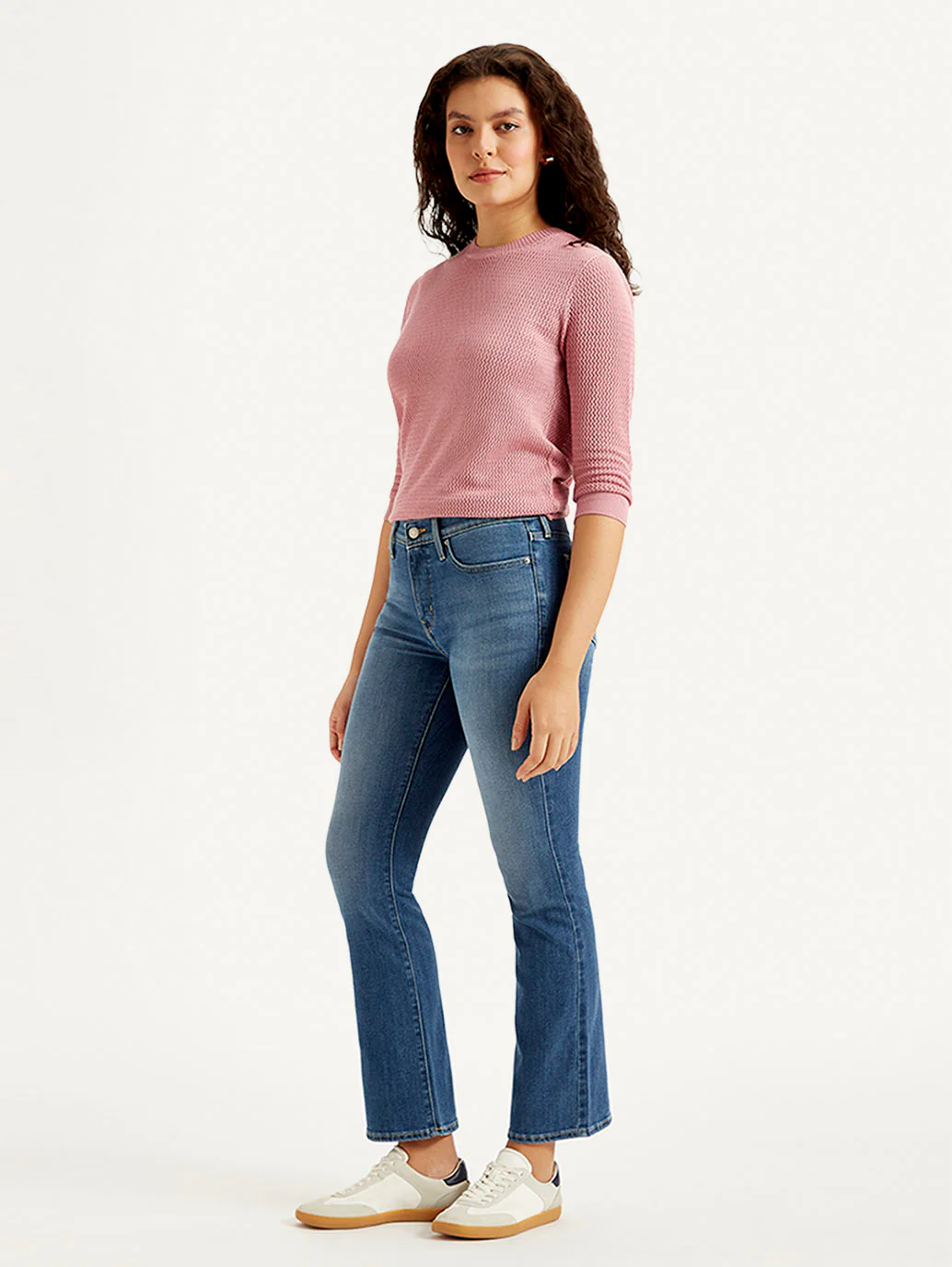 Women's 315 Blue Flared Fit High Rise Jeans - Image 5