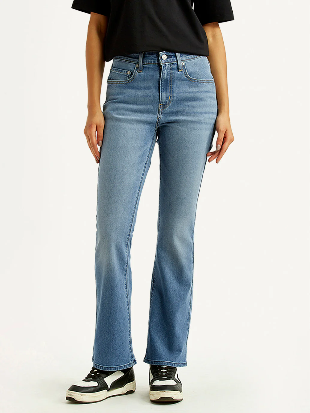 Women's 725 Blue Bootcut Fit High Rise Jeans - Image 3