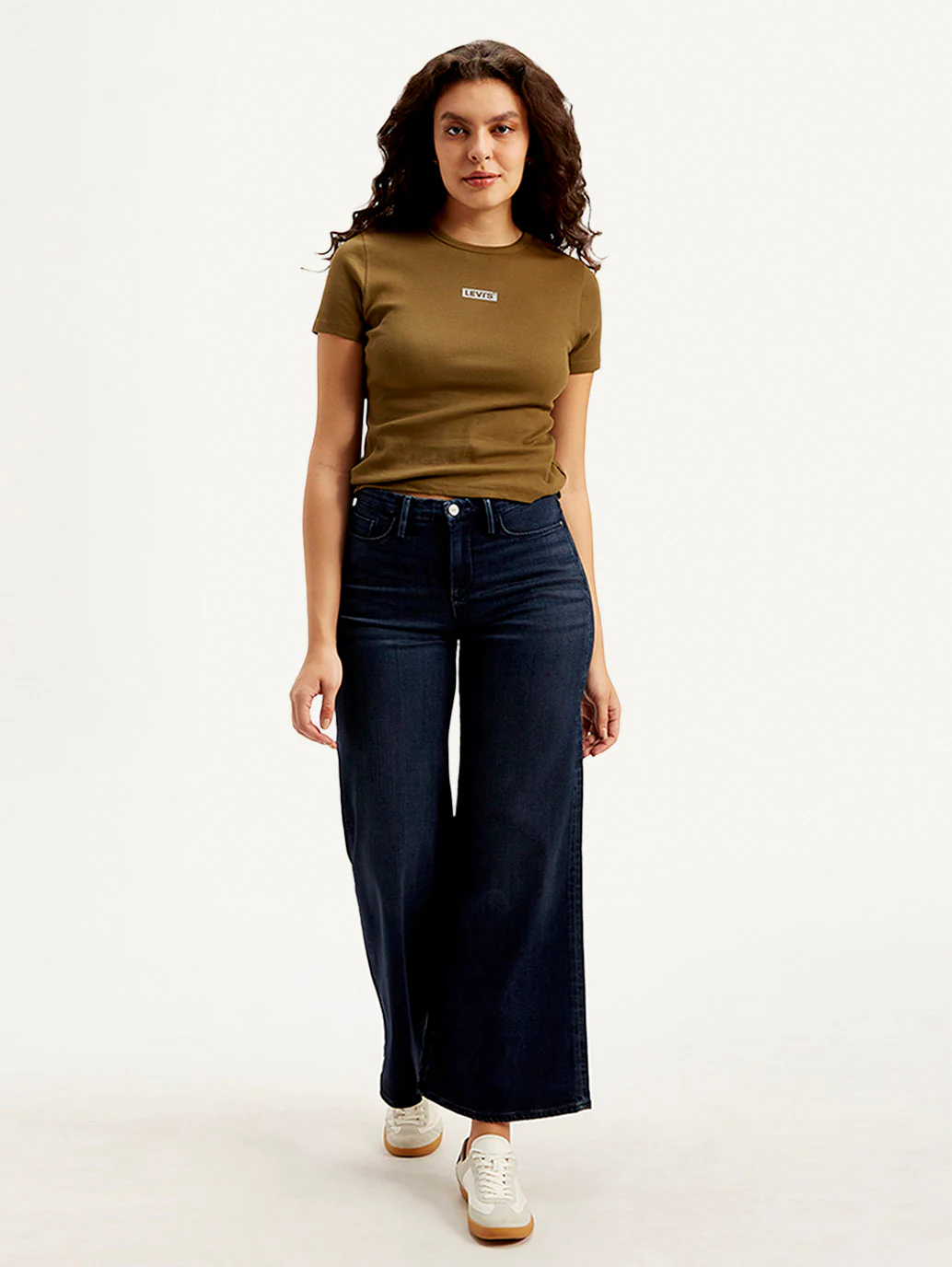 Women's Redloop 318 Navy Blue Flared Fit Mid Rise Jeans - Image 2