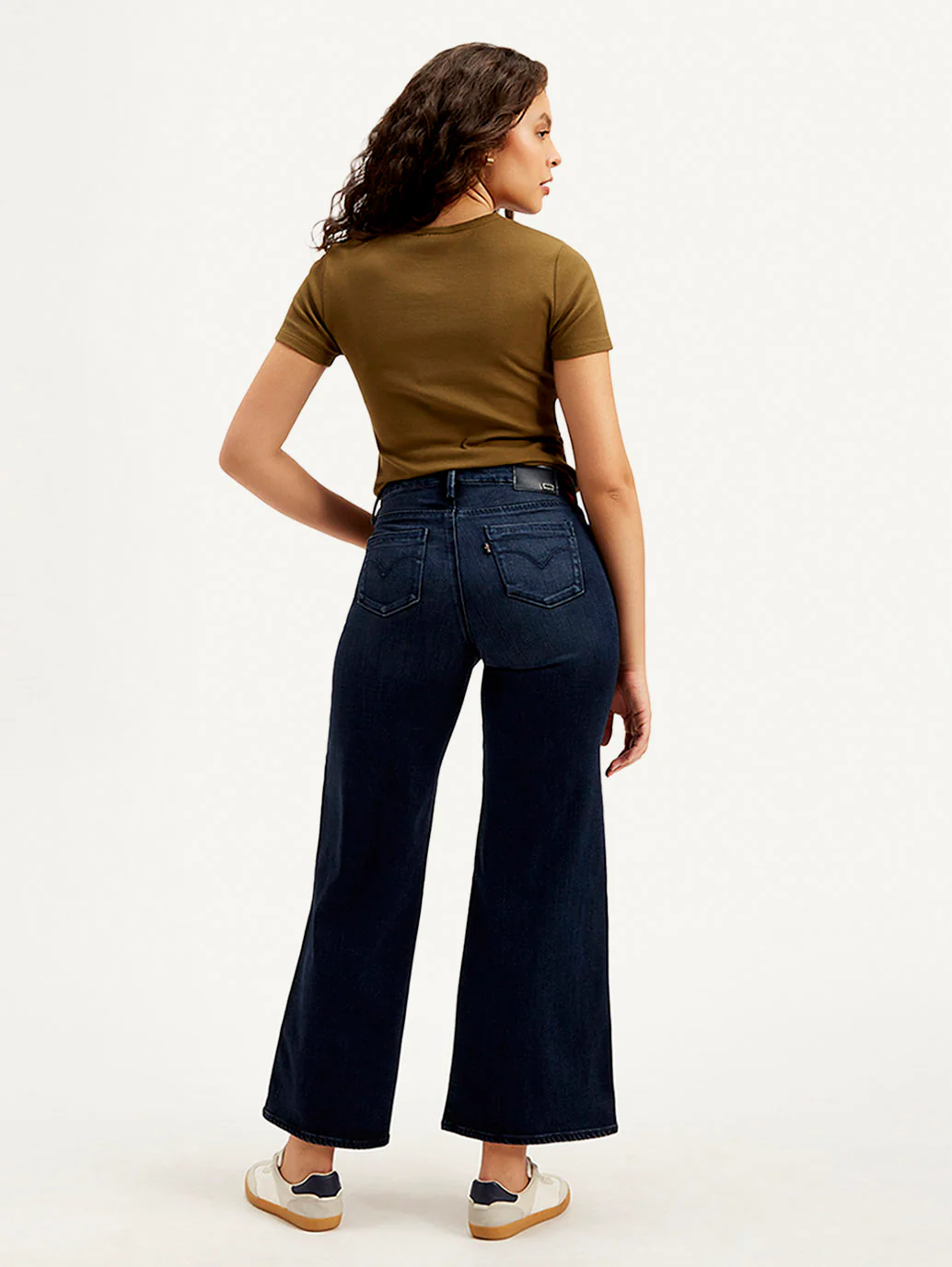 Women's Redloop 318 Navy Blue Flared Fit Mid Rise Jeans - Image 3