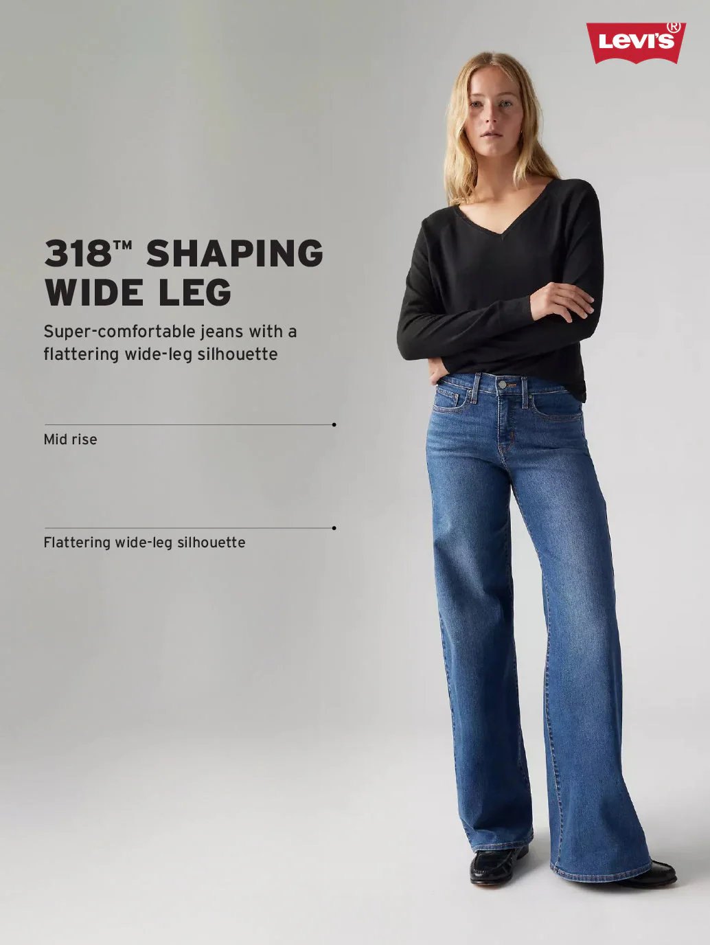 Women's Redloop 318 Navy Blue Flared Fit Mid Rise Jeans - Image 4