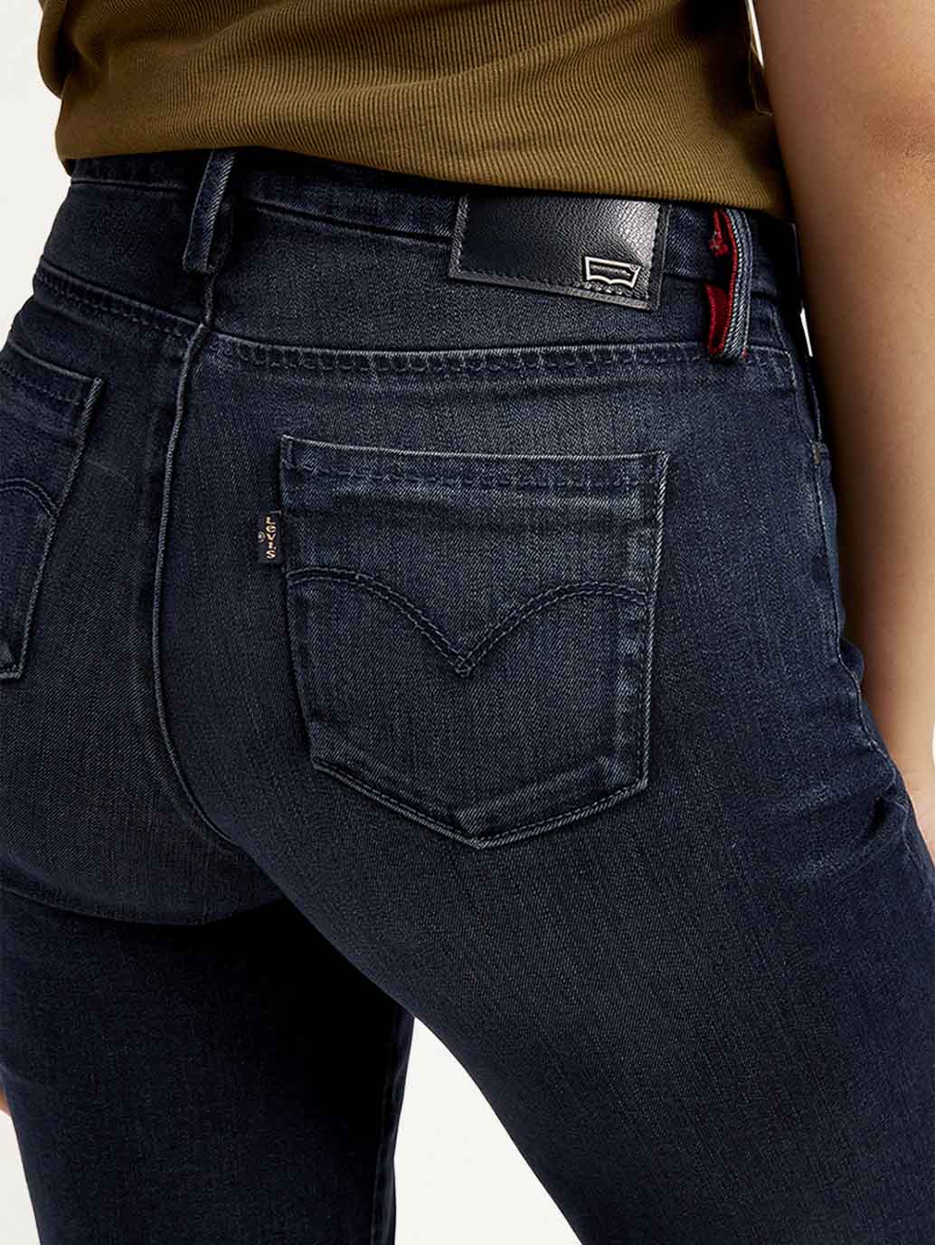 Women's Redloop 318 Navy Blue Flared Fit Mid Rise Jeans - Image 5