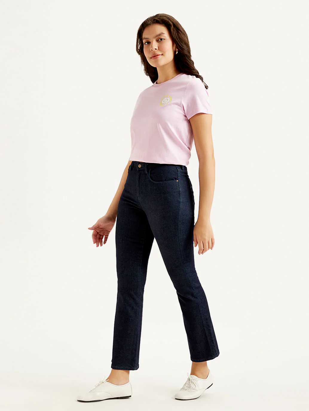 Women's Redloop 725 Navy Blue Bootcut Fit High Rise Jeans - Image 6
