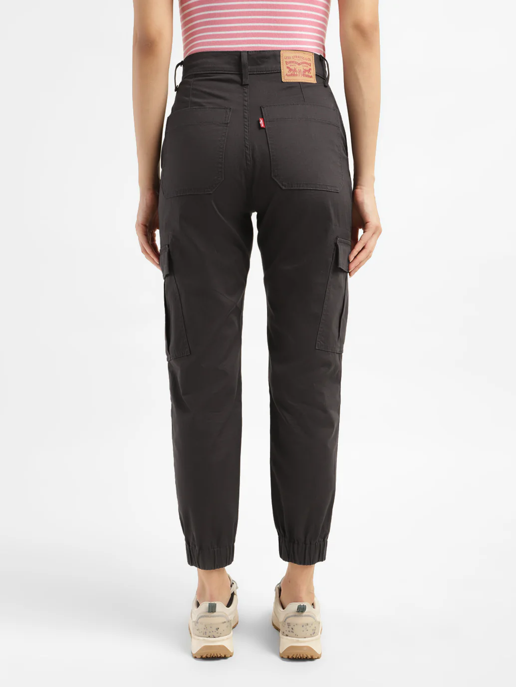 Women's Mid Rise Brown Cargo - Image 3