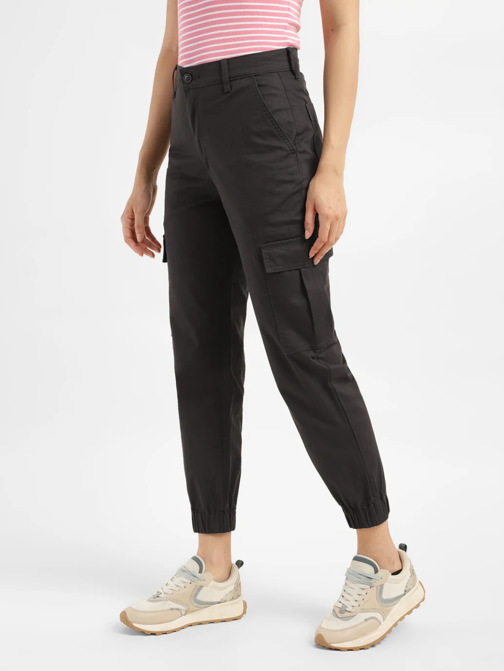 Women's Mid Rise Brown Cargo - Image 4