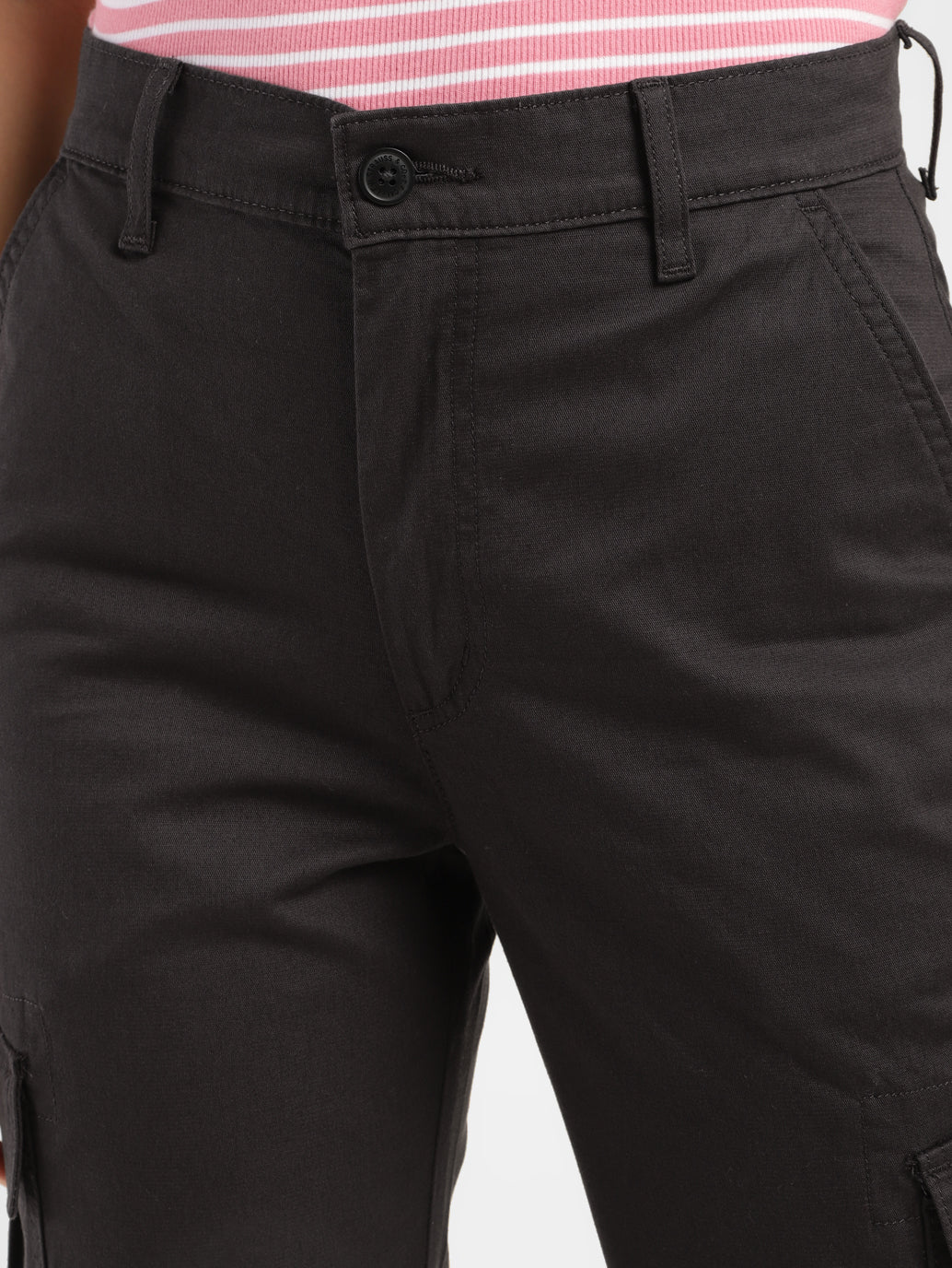 Women's Mid Rise Brown Cargo - Image 5