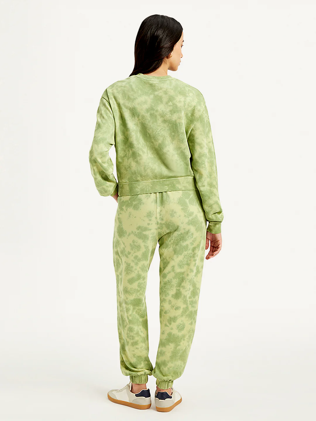 Women's Mid Rise Green Joggers - Image 3