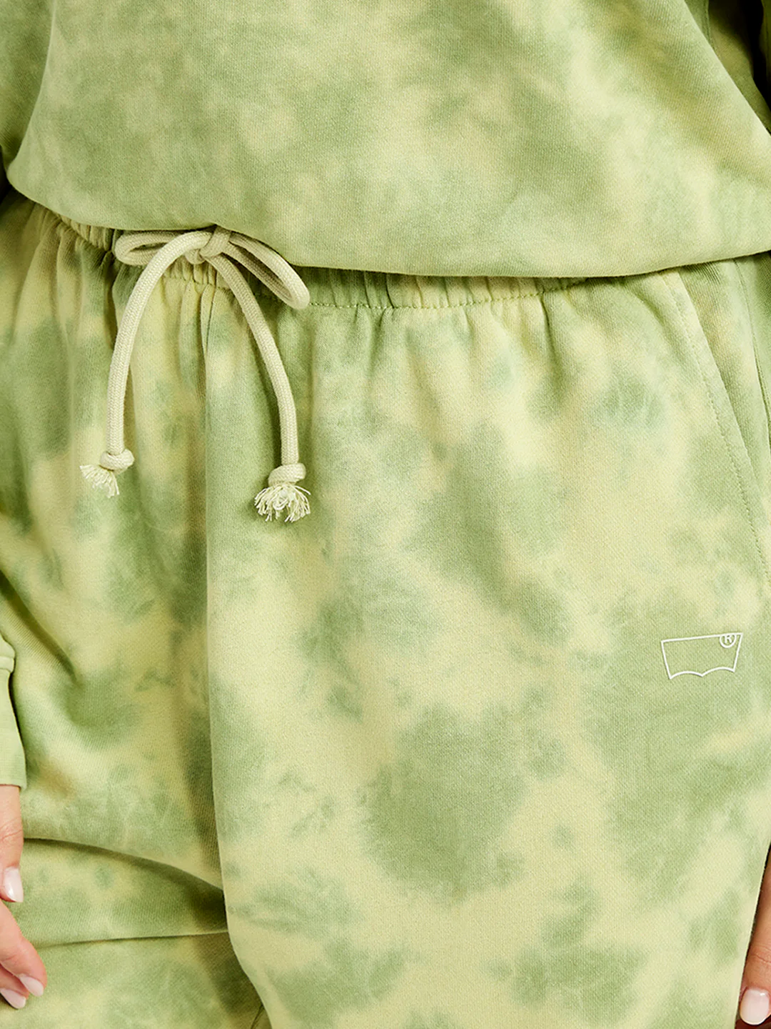 Women's Mid Rise Green Joggers - Image 5