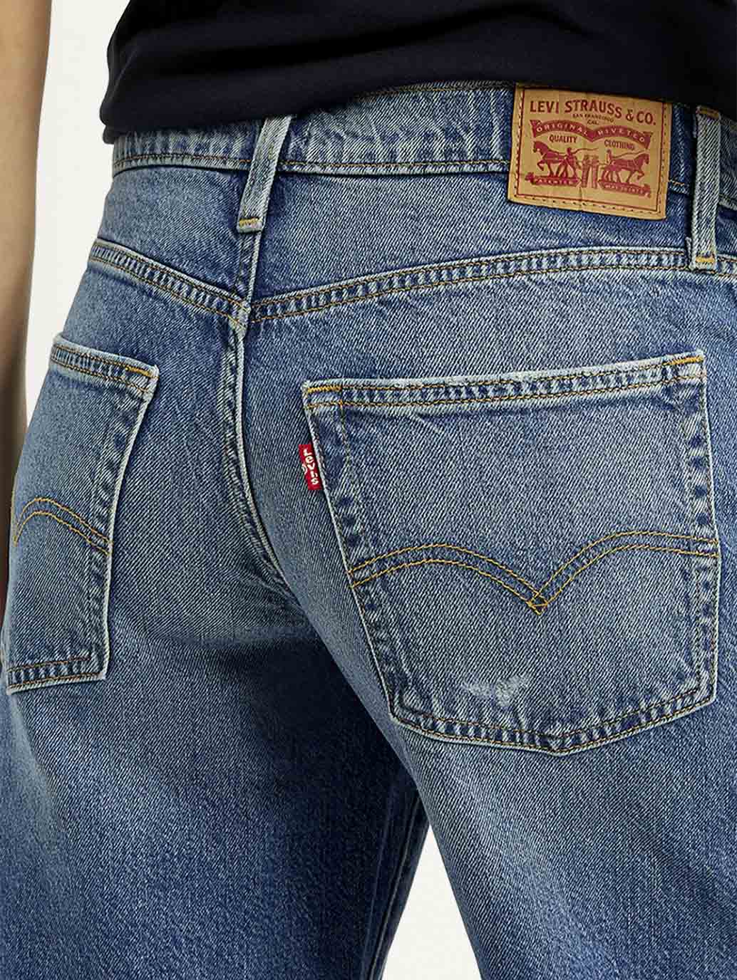 Women's Blue Baggy Dad Fit Mid Rise Jeans - Image 5