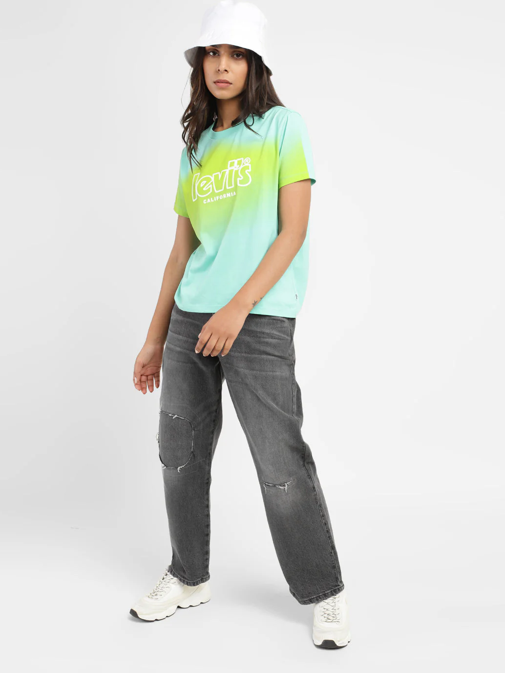 Women's Black Baggy Fit Mid Rise Jeans - Image 2