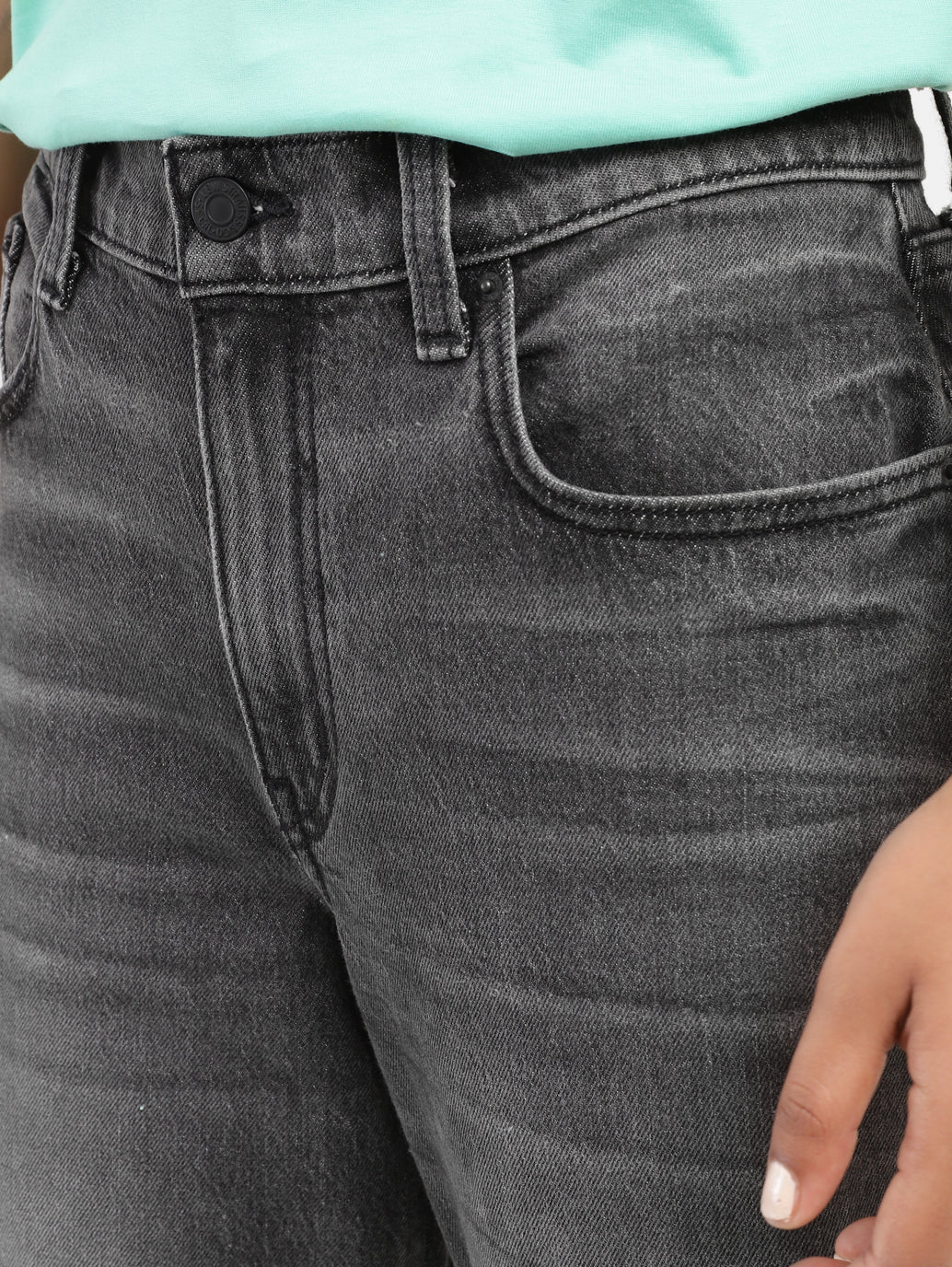 Women's Black Baggy Fit Mid Rise Jeans - Image 5