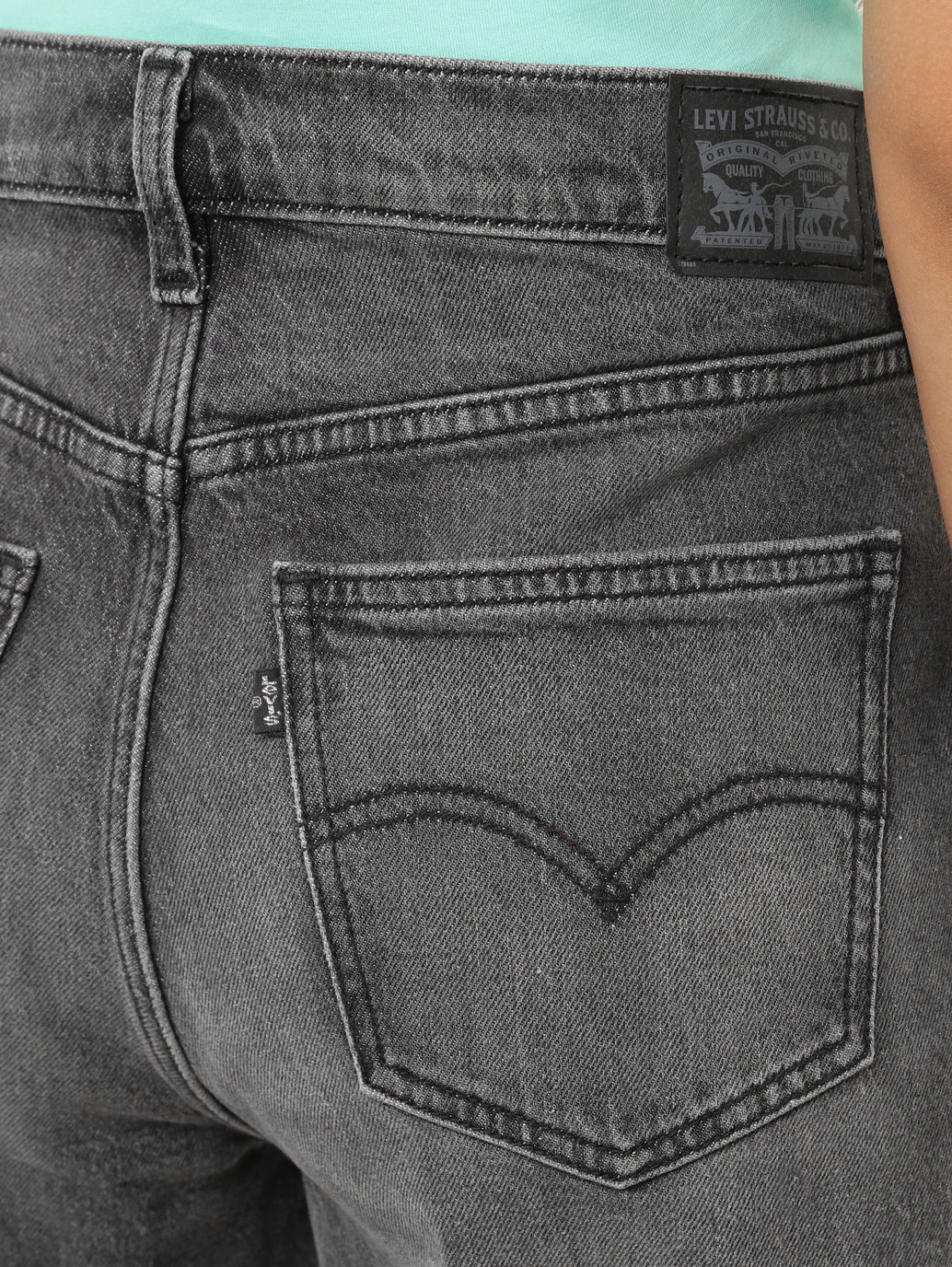 Women's Black Baggy Fit Mid Rise Jeans - Image 6