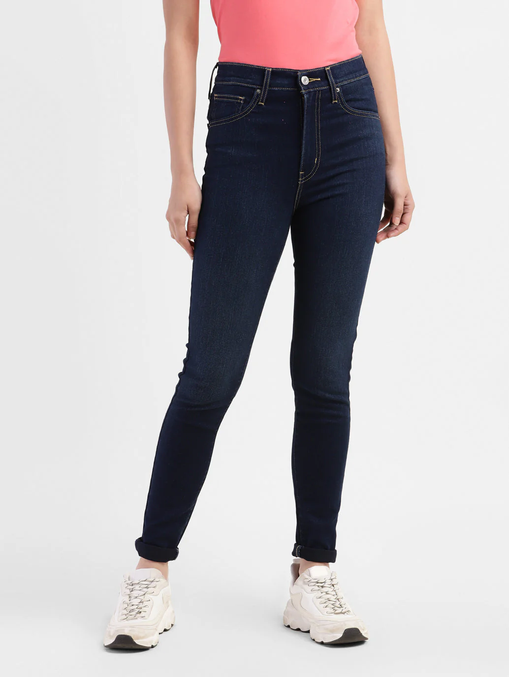 Women's Blue Mile High Wide Leg Fit High Rise Jeans - Image 2