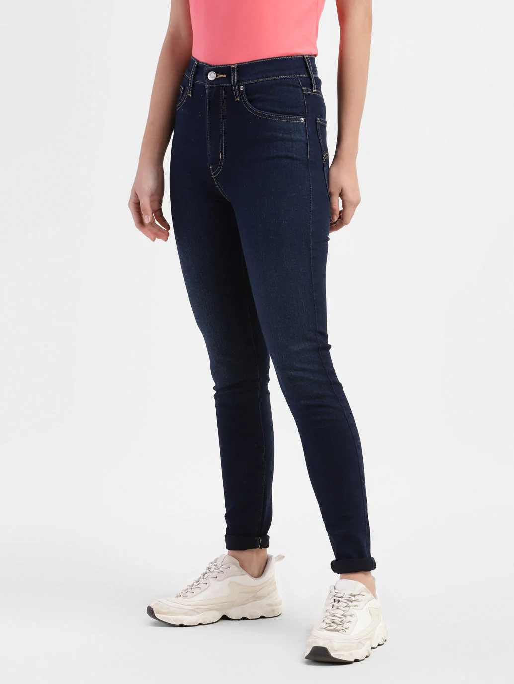 Women's Blue Mile High Wide Leg Fit High Rise Jeans - Image 4