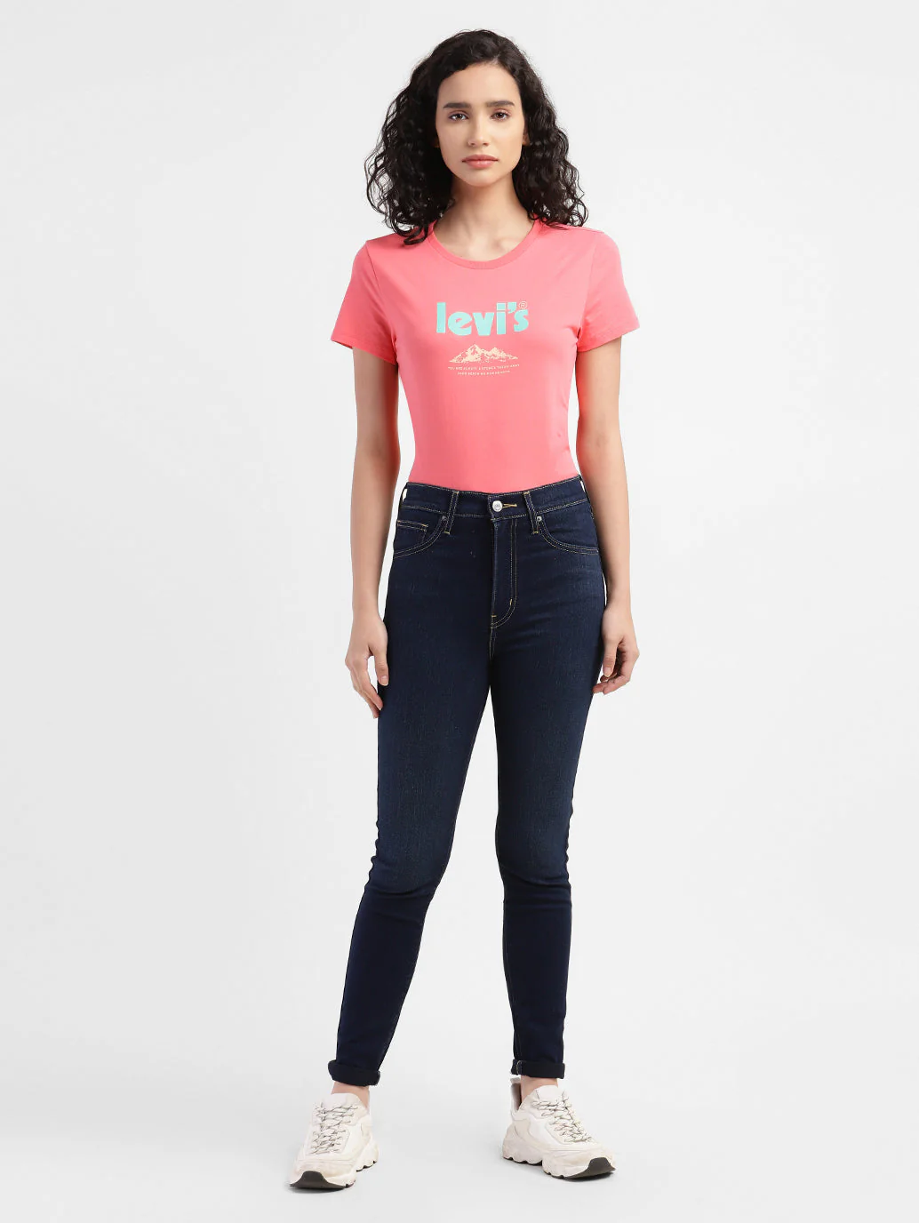 Women's Blue Mile High Wide Leg Fit High Rise Jeans - Image 5