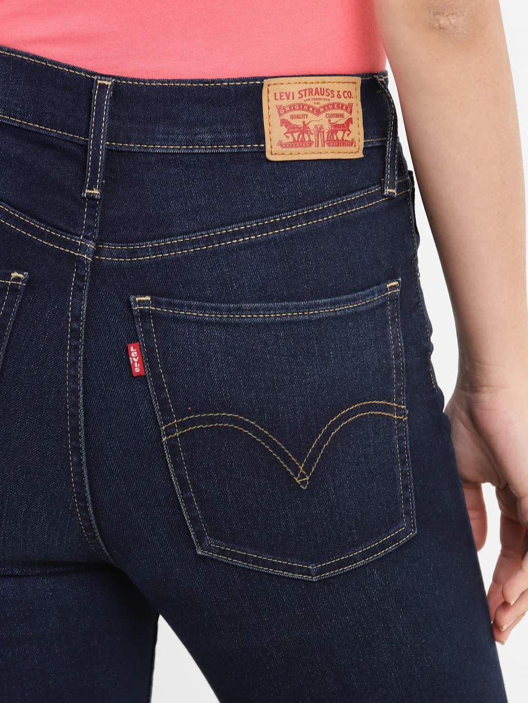 Women's Blue Mile High Wide Leg Fit High Rise Jeans - Image 7
