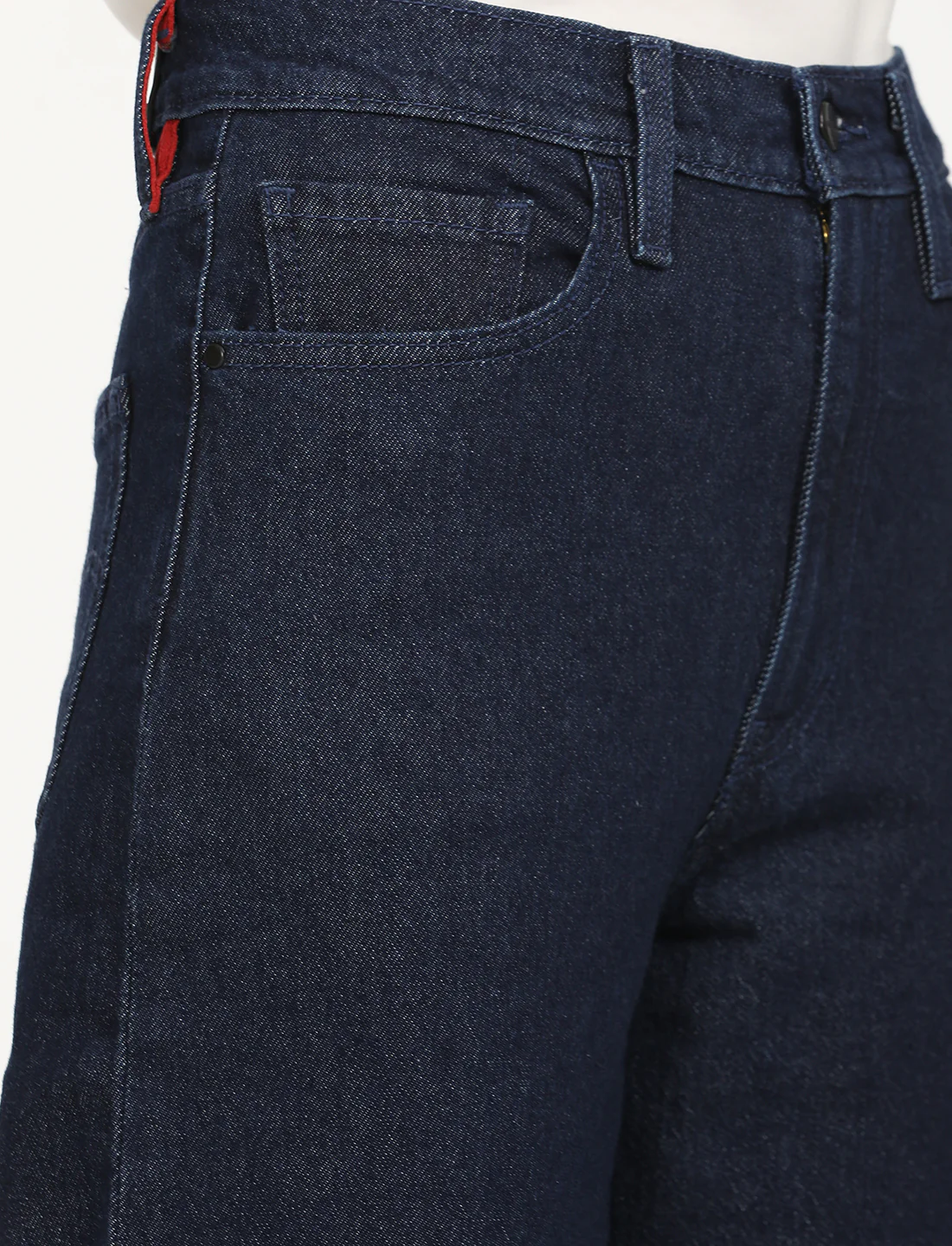 Women's Redloop Mid Rise Navy Bootcut Trousers - Image 4