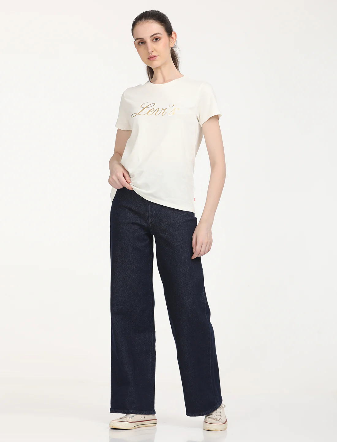 Women's Redloop Mid Rise Navy Bootcut Trousers - Image 7