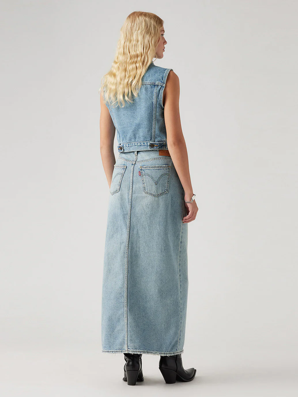 Women's Mid Rise Navy Loose Fit Skirt - Image 5
