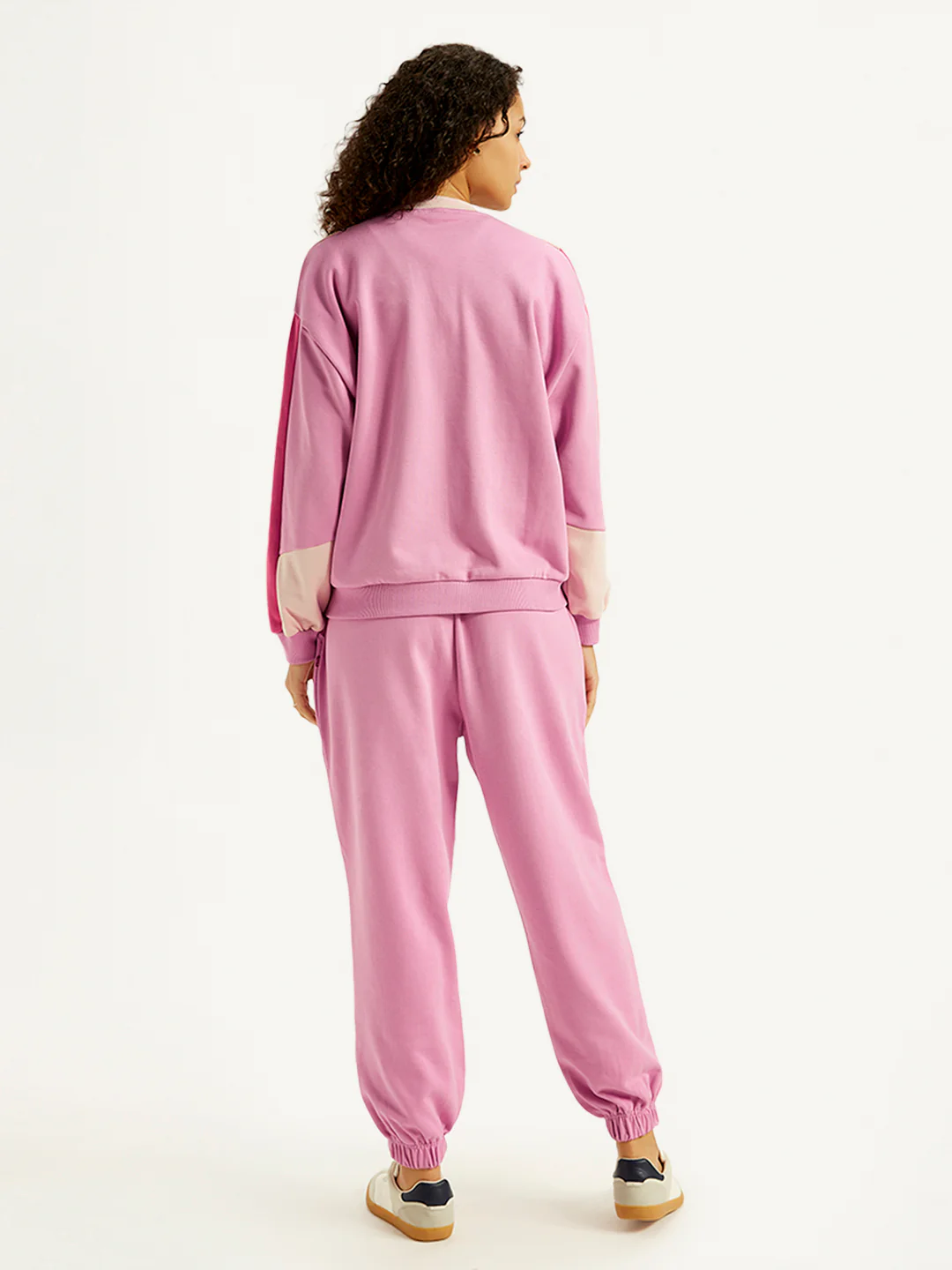 Women's Mid Rise Pink Joggers - Image 2