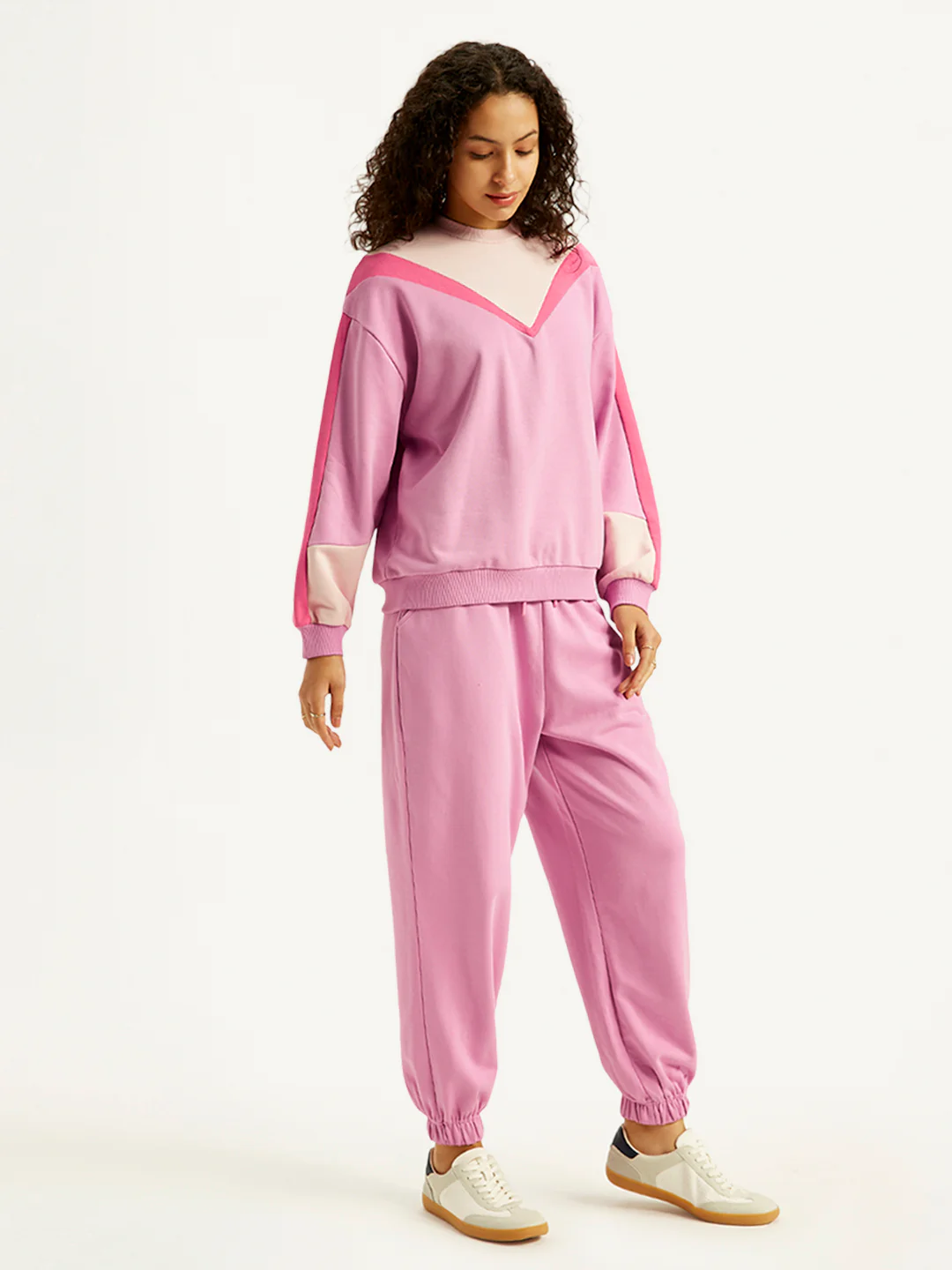 Women's Mid Rise Pink Joggers - Image 3