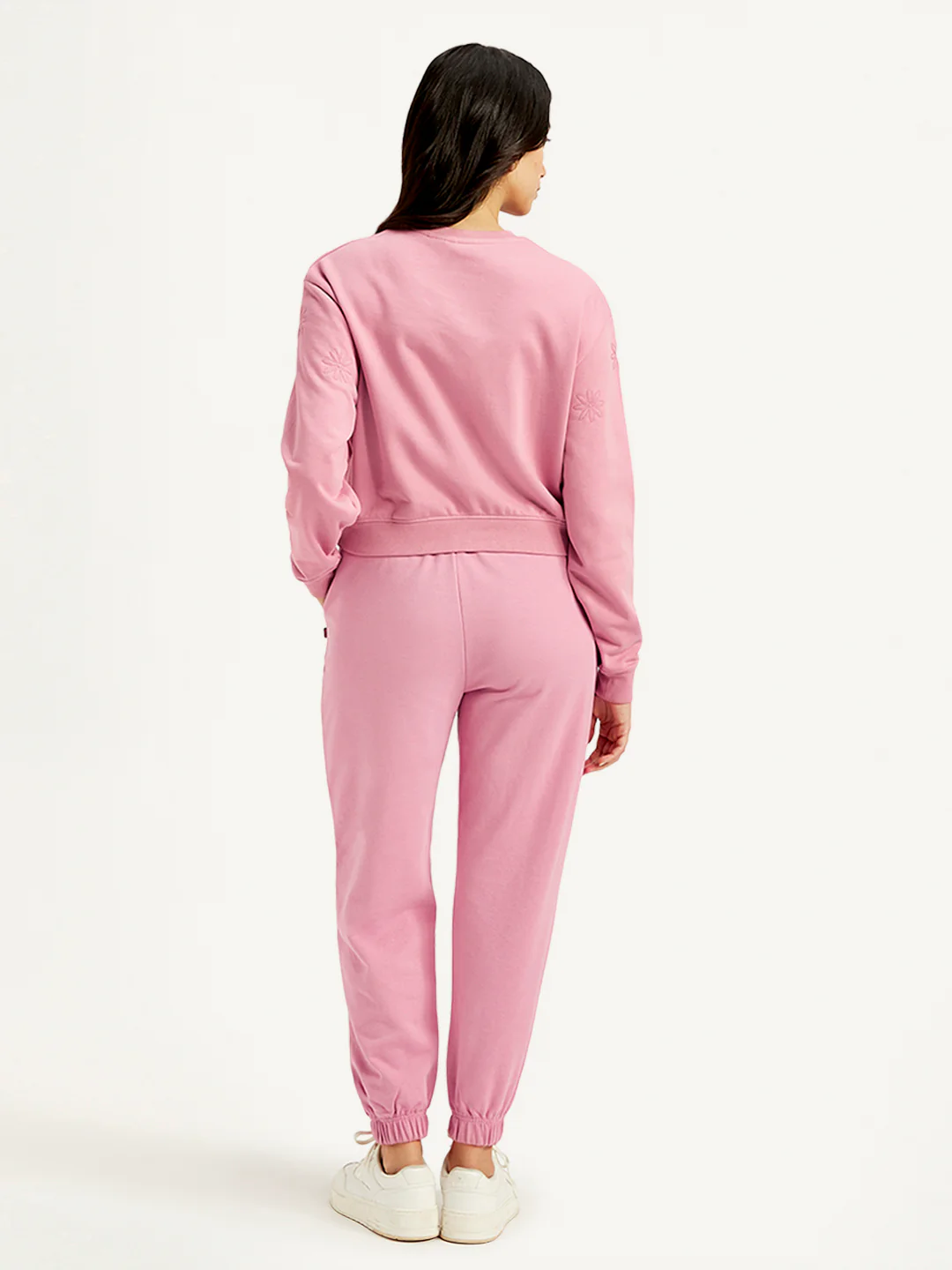 Women's Mid Rise Pink Joggers - Image 3