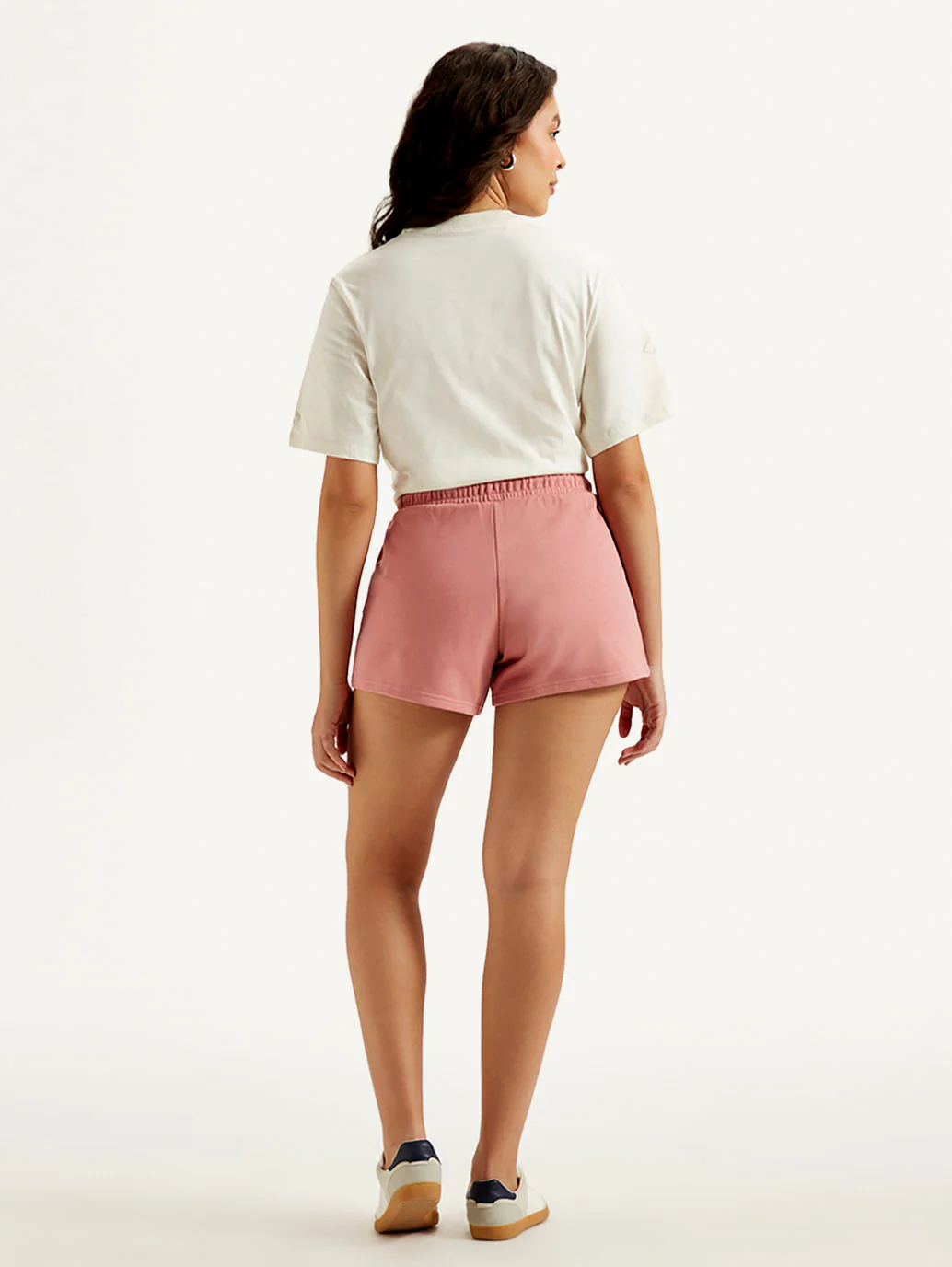 Women's Mid Rise Pink Regular Fit Shorts - Image 3