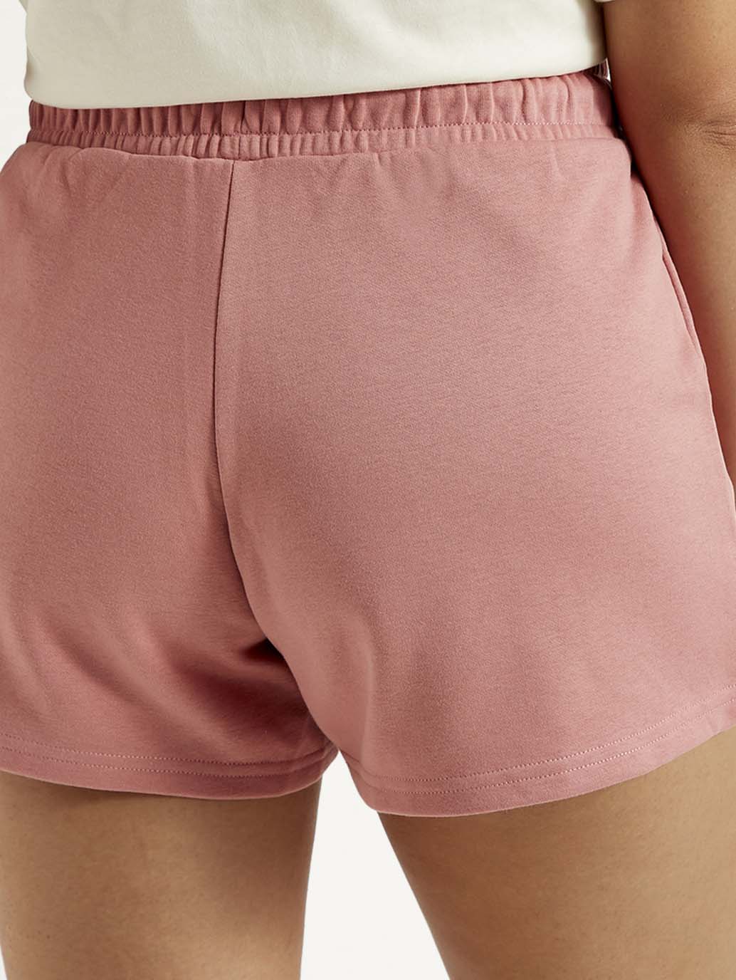 Women's Mid Rise Pink Regular Fit Shorts - Image 4