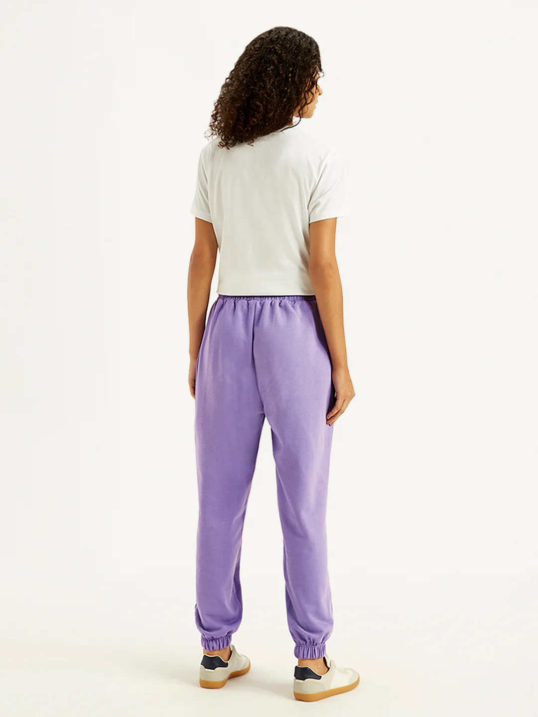 Women's Mid Rise Purple Joggers - Image 2