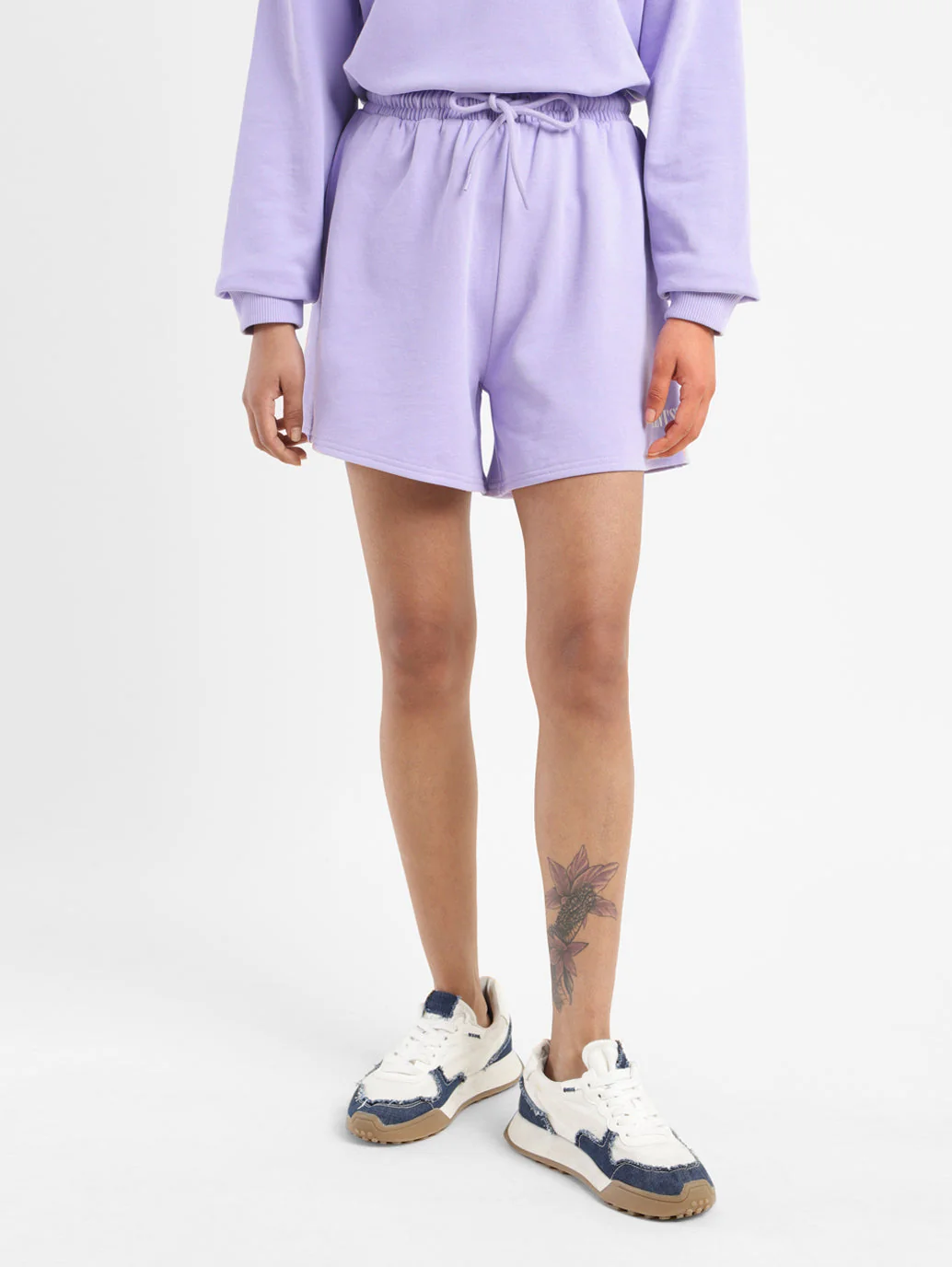 Women's Mid Rise Purple Regular Fit Shorts - Image 3