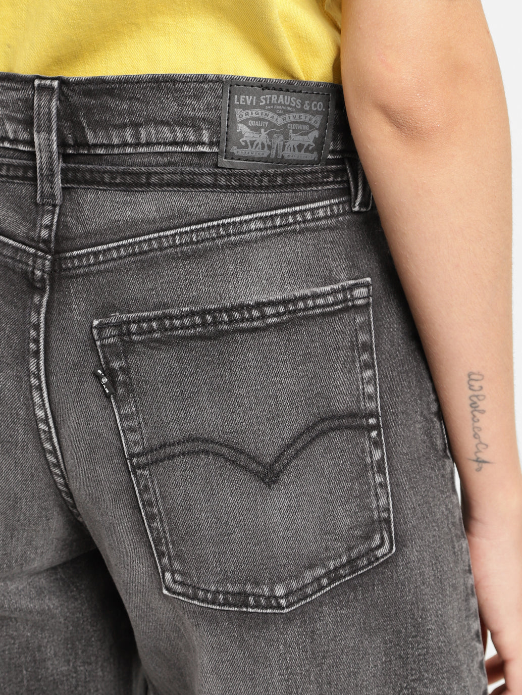 Women's Grey XL Balloon Loose Fit Mid Rise Jeans - Image 6