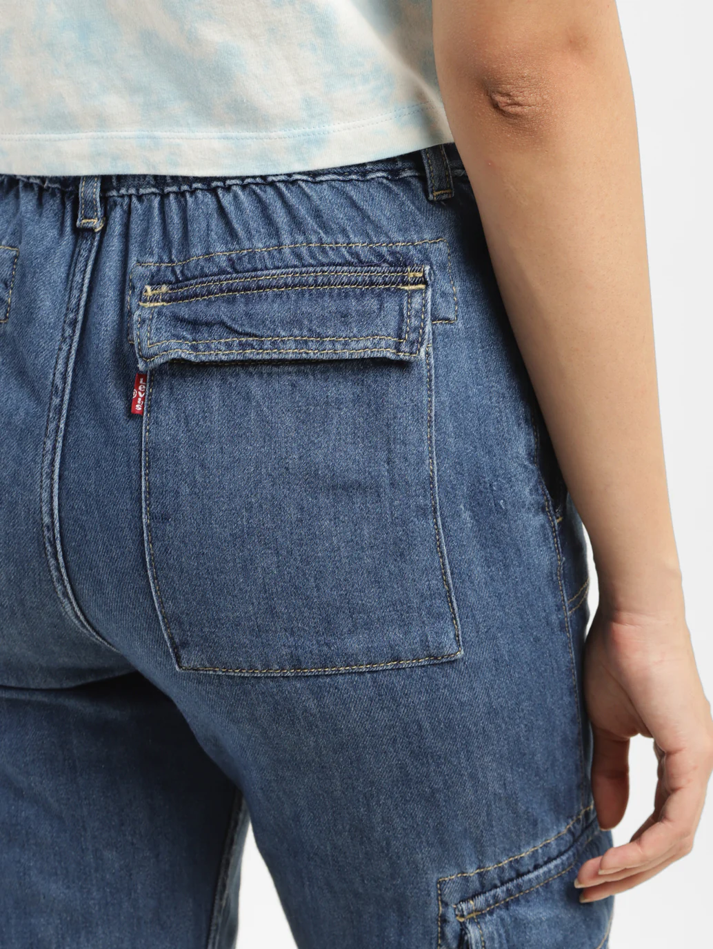 Women's Blue Bootcut Fit High Rise Jeans - Image 5
