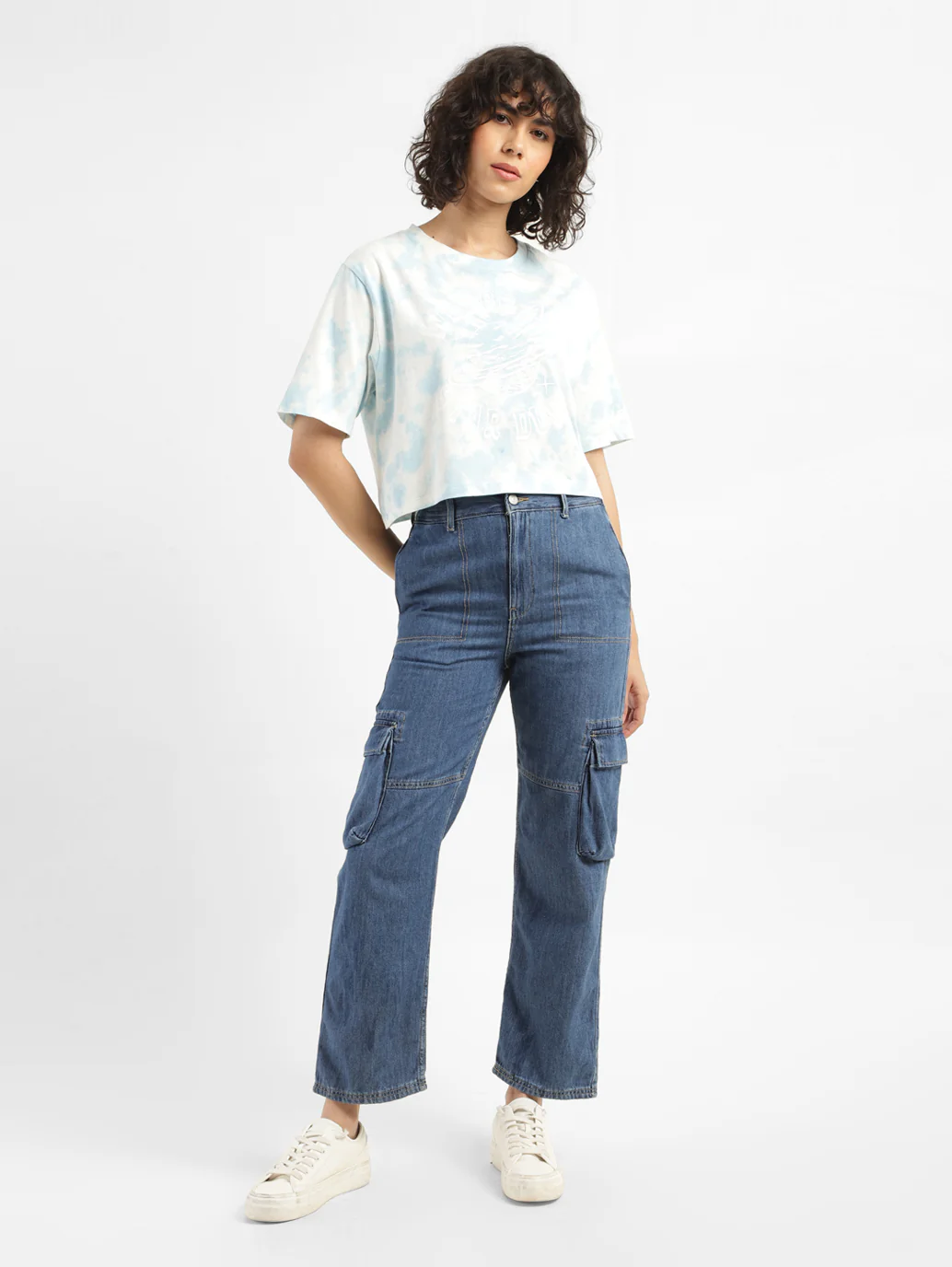 Women's Blue Bootcut Fit High Rise Jeans - Image 6