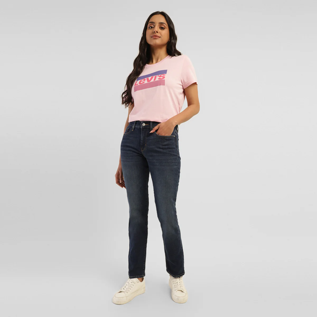 Women's 314 Blue Straight Fit High Rise Jeans - Image 6