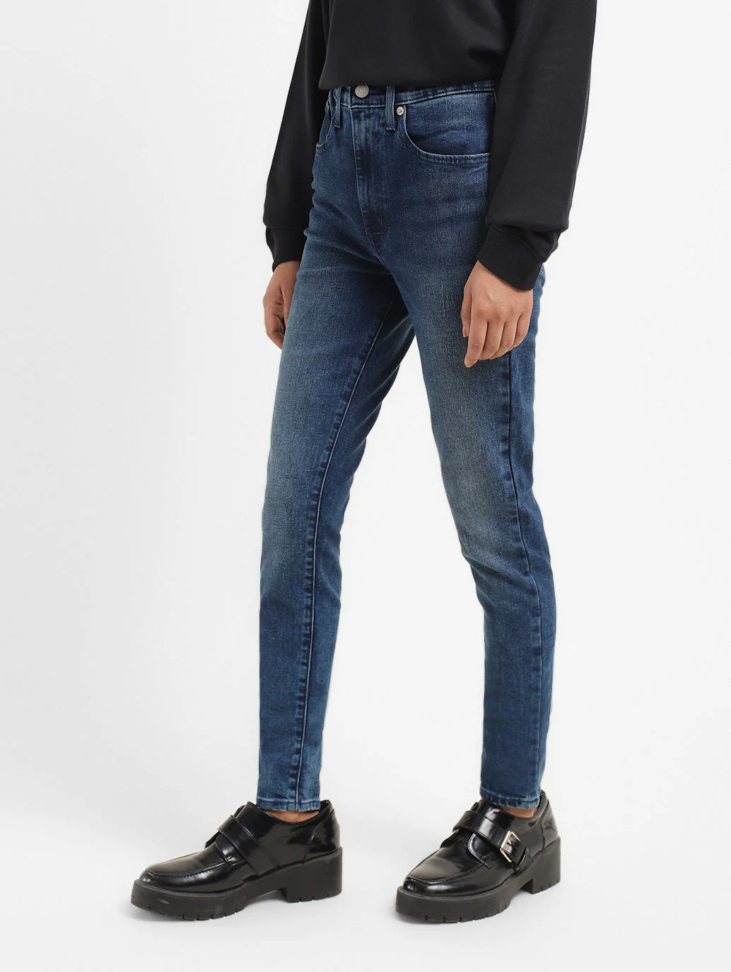 Women's Indigo Mile High Wide Leg Fit High Rise Jeans - Image 4