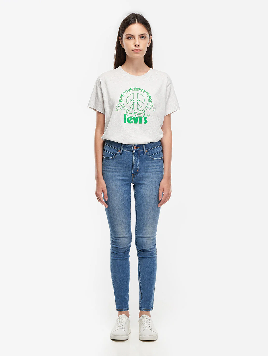 Women's Blue Skinny Fit Mid Rise Jeans - Image 6