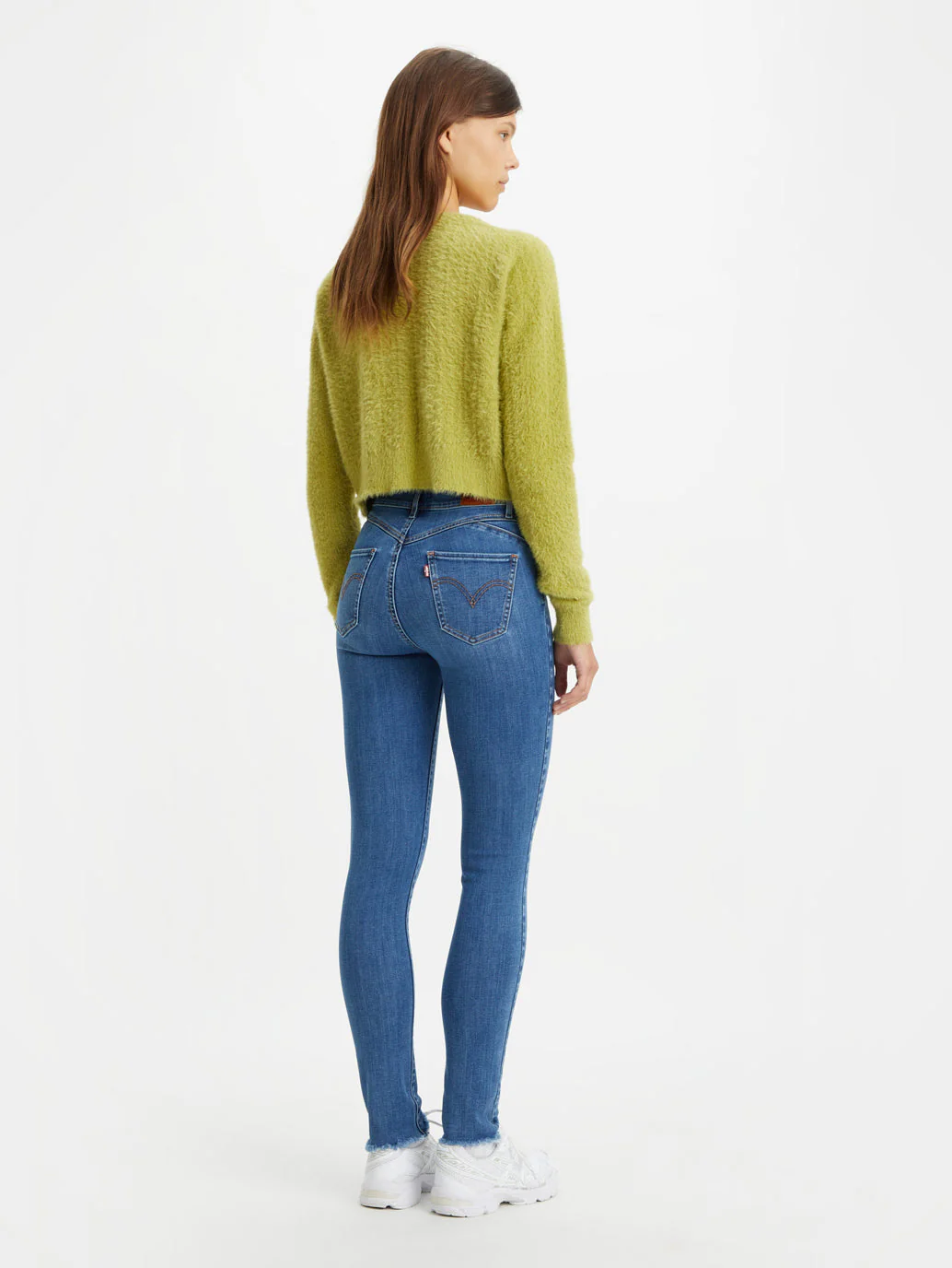 Women's Blue Skinny Fit Mid Rise Jeans - Image 2