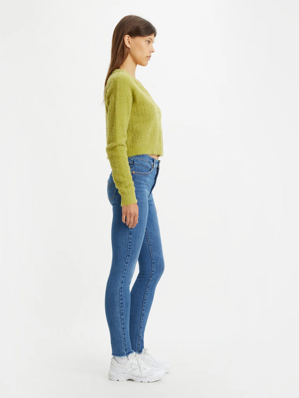 Women's Blue Skinny Fit Mid Rise Jeans - Image 3