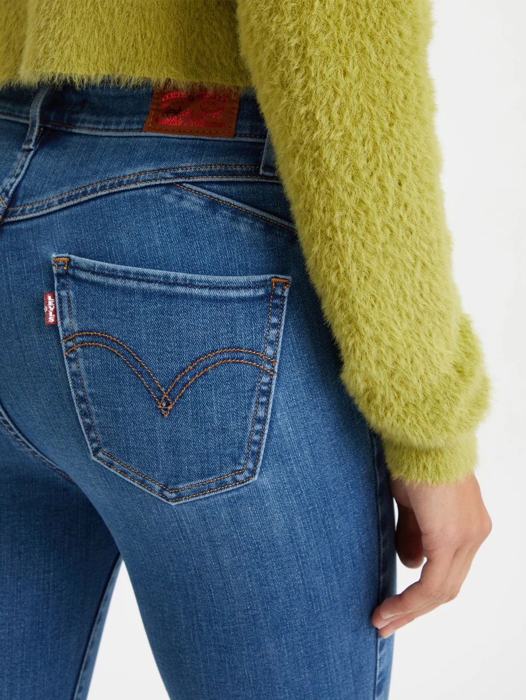 Women's Blue Skinny Fit Mid Rise Jeans - Image 5