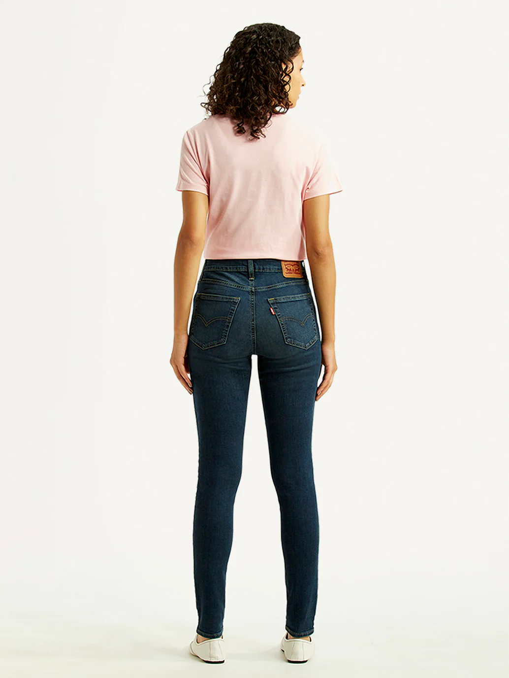 Women's 721 Navy Skinny Fit High Rise Jeans - Image 3