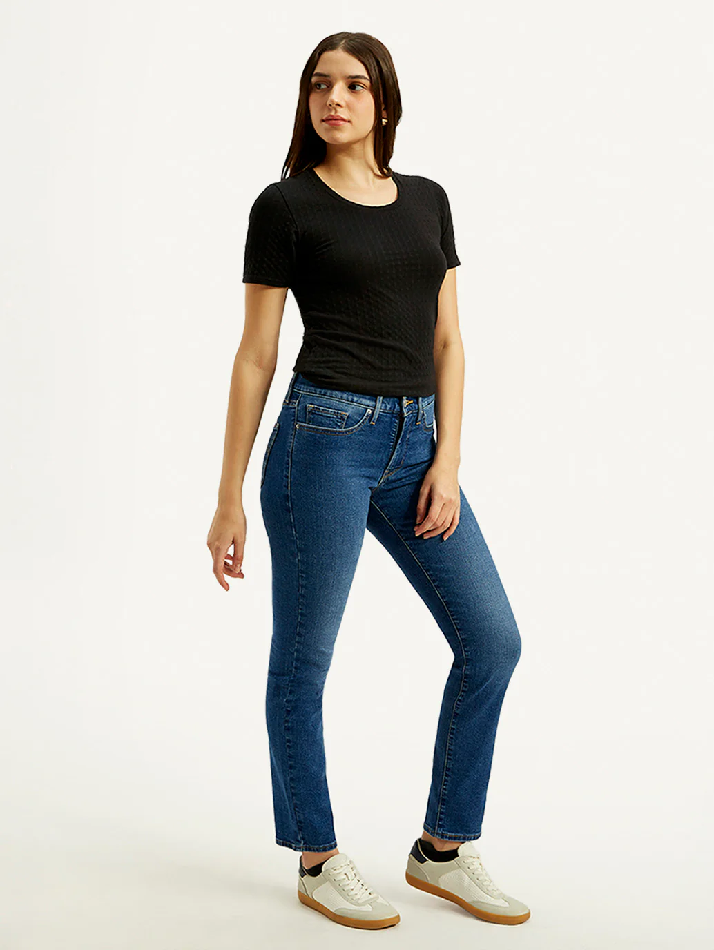 Women's 312 Blue Straight Fit Mid Rise Jeans - Image 5