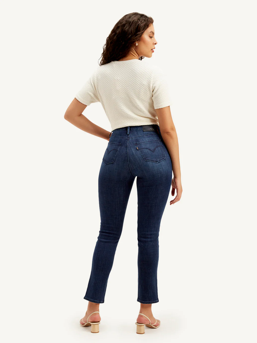 Women's Redloop 724 Blue Slim Straight Fit High Rise Jeans - Image 3