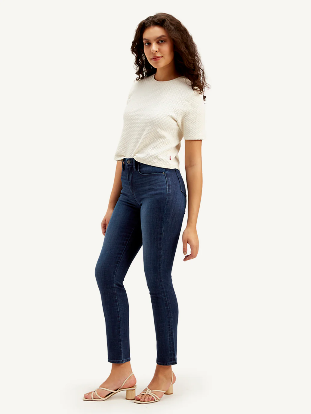 Women's Redloop 724 Blue Slim Straight Fit High Rise Jeans - Image 6