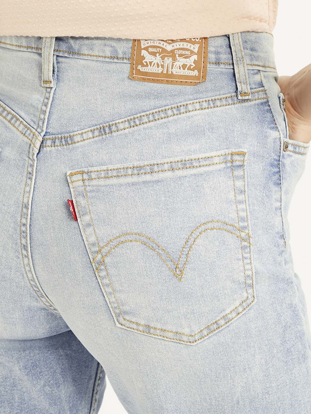 Women's Blue Ribcage Straight Fit High Rise Jeans - Image 5